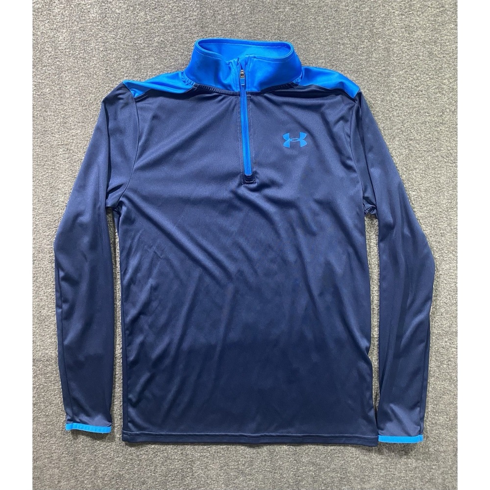 Under Armour Sweatshirt Youth Blue Loose Heatgear Long Sleeve Size XL
